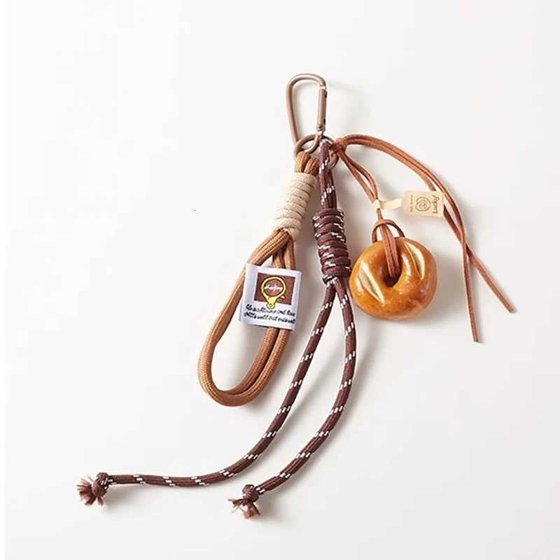 Unique Alkali Water Bread Keychain Handmade Gift Bag Charm Purse Pendant Keyring Ornament for Baking Culture Enthusiasts Z251023