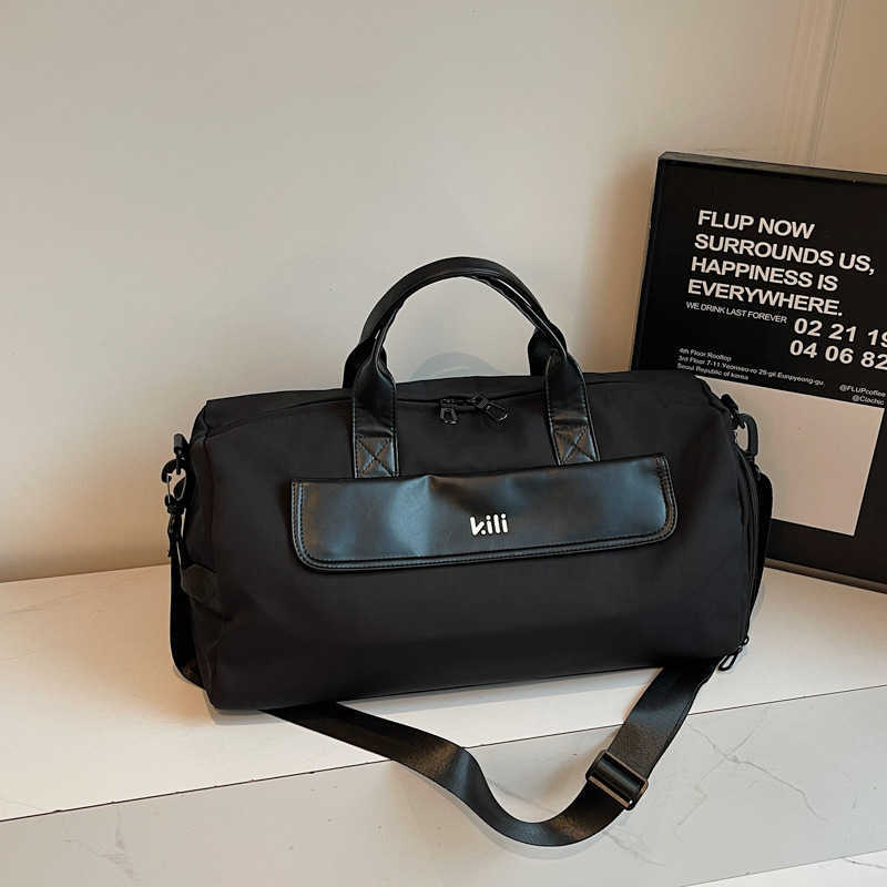 Shortdistance Travel Bag for Men and Women New Large Capacity Fashion Business Trip Luggage Bag Casual Handheld Singleshoulder Sports Gym Bag W251023