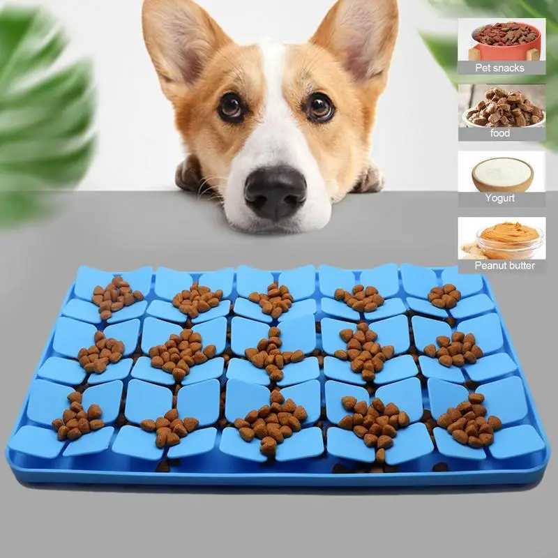 Lick Pads For Dogs Silicone Dog Lick Mat With Strong Suction Cups Dog Slow Feeders Lick Mat Boredom Reduce Pad For Food Treats Y251023