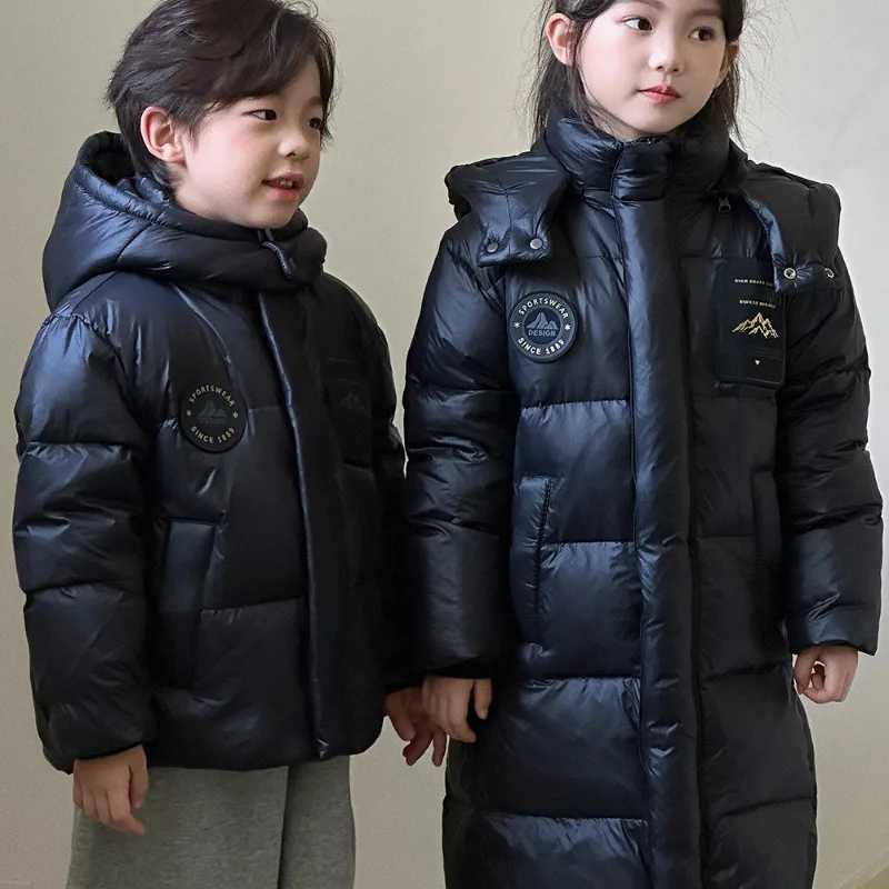 Winter High Quality Thicker Down Jacket Children Hooded Black White Duck Down Outerwear Girl And Boys Down Coats Winter Children Y251023