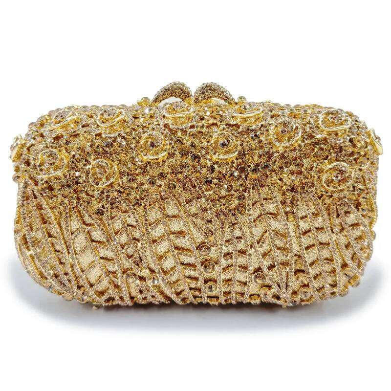 Designer Bags New Women's Hollow Handmade Hardware Dia Flower Pattern Dinner Bag Chain Handbag Luxury Bag