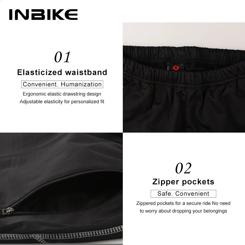 INBIKE Winter Mens Cycling Pants Thermal Road Bike Clothing Man Windproof Bicycle Trousers MTB for Riding Running 251023