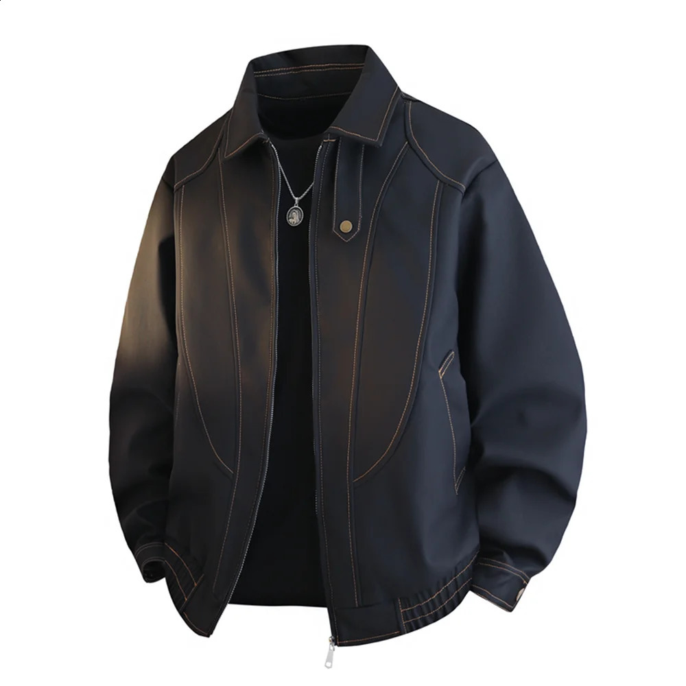 AutumnWinter jacket mens casual fashionable loose versatile and highend lapel 251023
