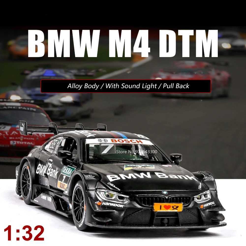 132 BMW M4 DTM Racing Car Model Toy Alloy Diecast with Sound Light Pull Back Model Car Collection Toys for Boys Holiday GiftsT251023