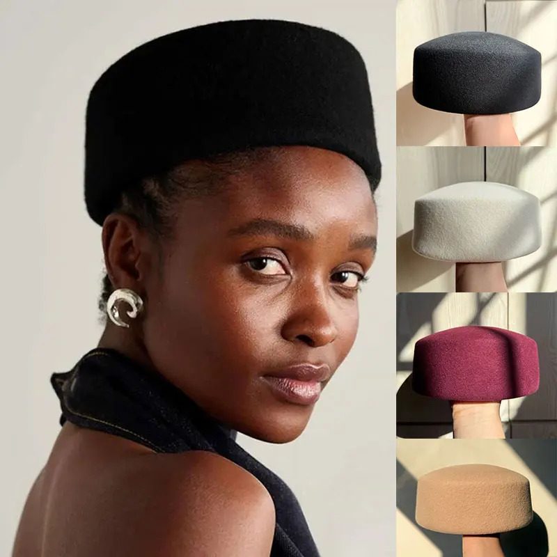Womens Hard Top Wool Beret Hat White Black Khaki Wool Felt sboy Hat Fashion Retro Fascinating Hostess Formal er 251022