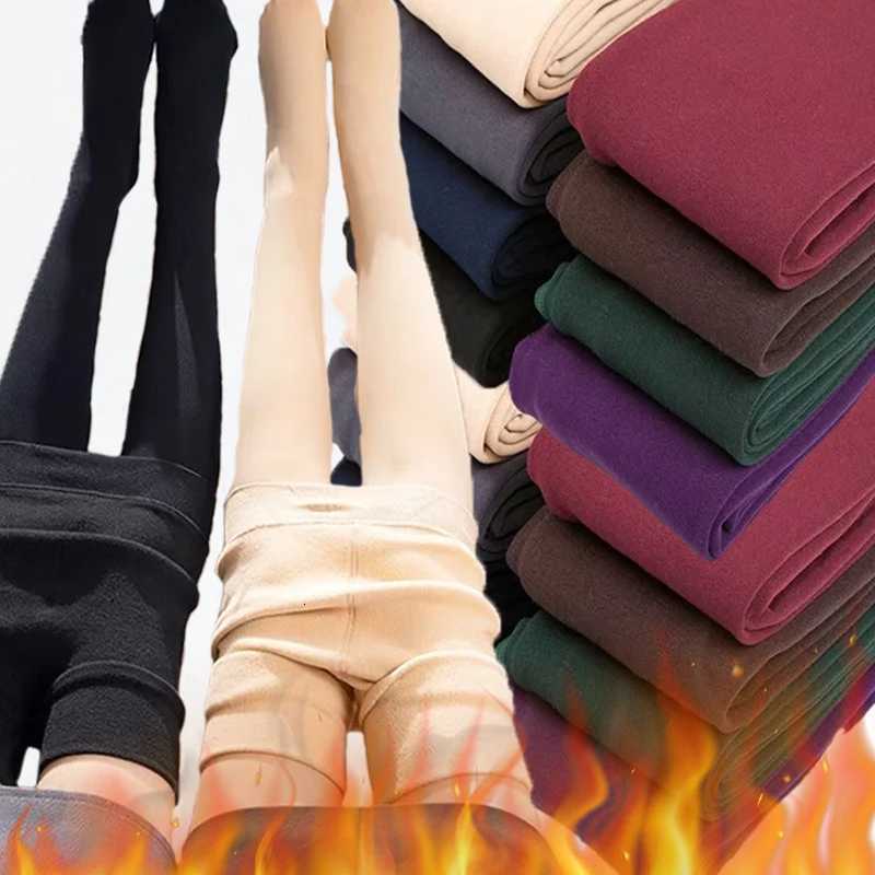 Velvet Fleece Lined Tights Women Thermal Pantyhose for Women Winter Panty Polar Skin Black Effect Stockings Womens Thermal SockT251023