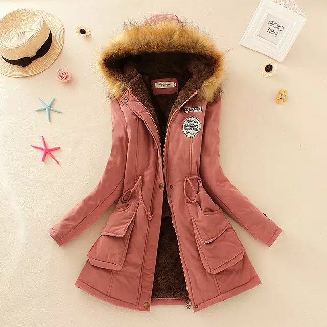 Designer Women's Jackets Women Winter Warm Fur Hooded Parkas Thick Cotton Slim Padded Coat Casual Vintage Streetwear Oversized Overcoat Jackets