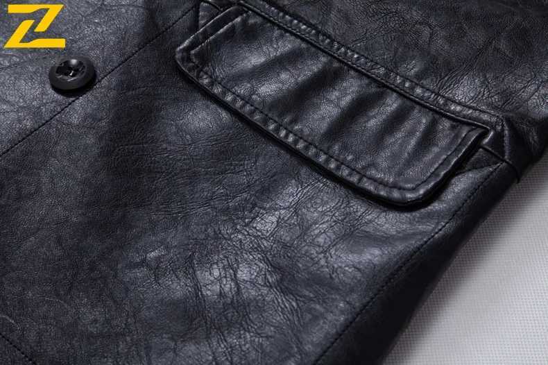 2025 New Mens Leather Jacket Urban Retro Midlength Belt PU Leather Coat chaqueta Autumn Winter Motorcycle Faux Leather Jacket W251023