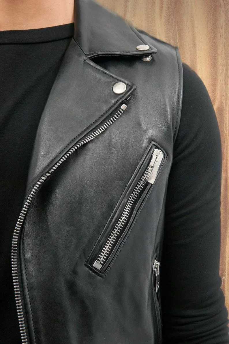 Leather Camisole Knight Costume Men Medieval Leather Armor Sleeveless Vest Top Lace Up Leather Waistcoat W251023