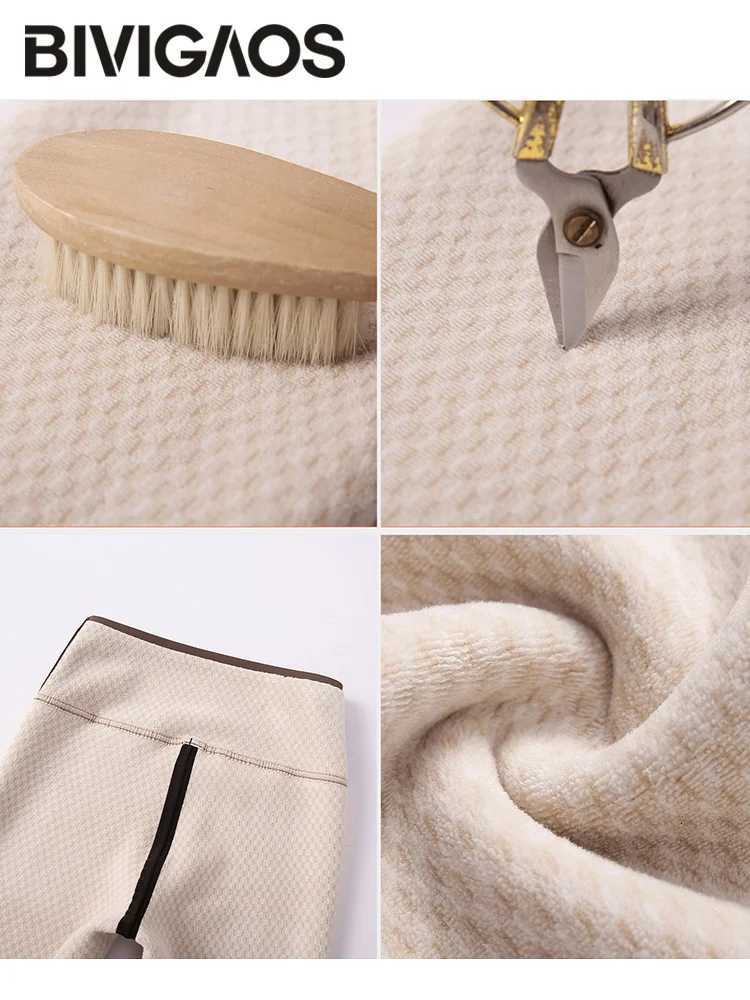 BIVIGAOS 2025 New Autumn Winter Snowflake Velvet Sharkskin Leggings Women Tight Thickened Fleece Warm Casual leggingsT251023