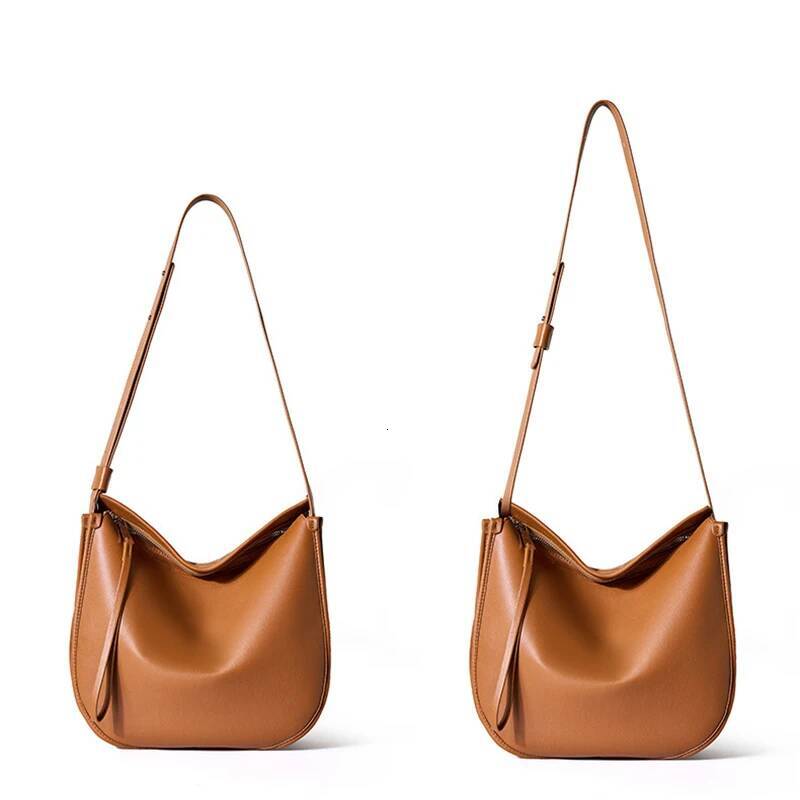 Luxury Leather Handbag Autumn/Winter New Large Capacity Designer Bag Leather Solid Color Minimalist Women's Shoulder Bag Soft Leather Tote Bag