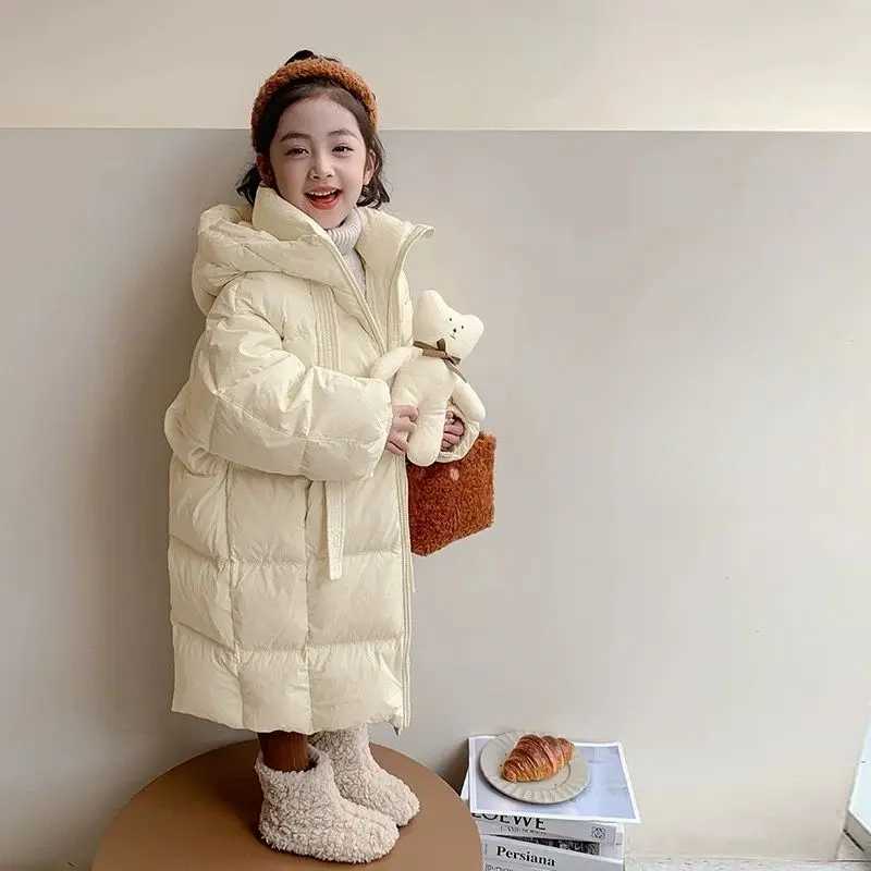 Premium Girls Winter Cotton Jacket 2025 New Stylish DownFilled Plus Size for Teens MidLength Heavyweight Cotton Coat Y251023