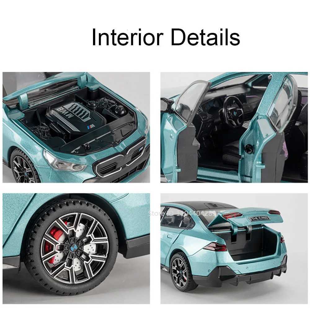 124 I5M60 X5 Alloy Models Toys Diecast Car 6 Doors Opened Sound Light Pull Back Front Wheel Steering Vehices Kids Holiday GiftsT251023