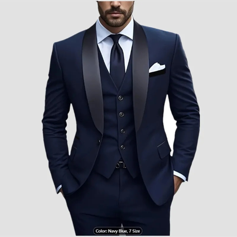 Men Formal Slim Fit Tuxedo Prom Suit Male Groom Wedding Blazers High Quality Groomsman Dress Business Banquet Party Suit 251020