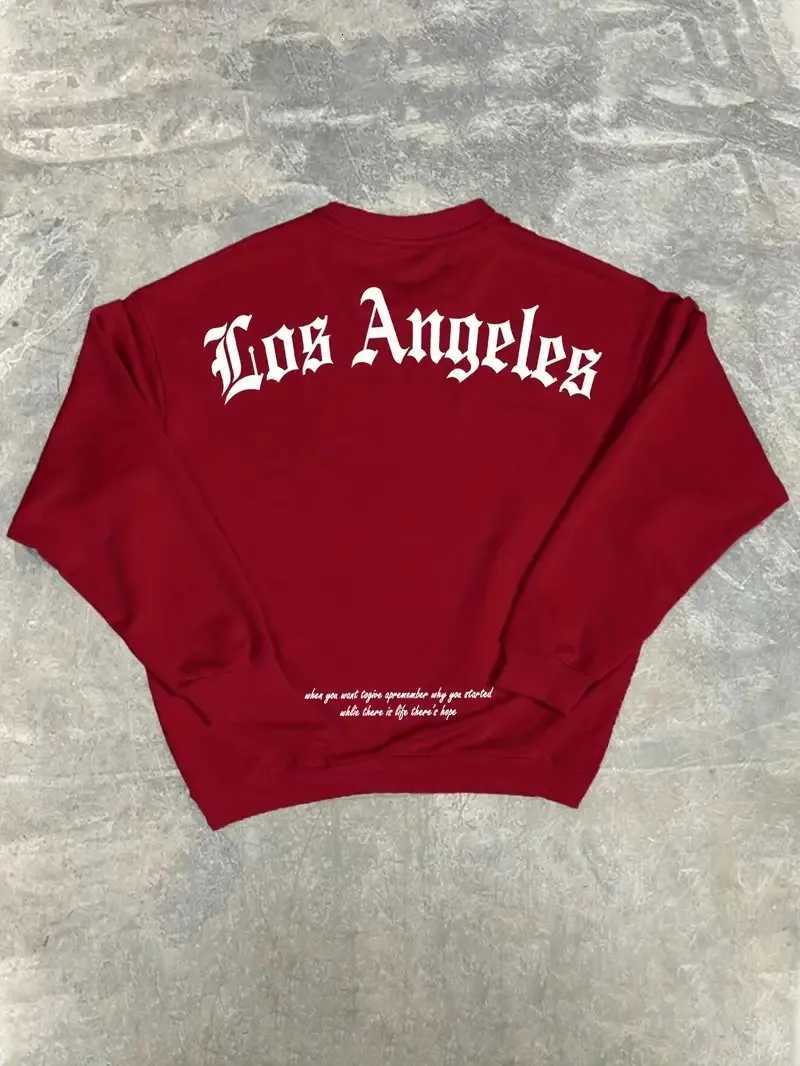 The new mens roundneck hoodie for Spring and Autumn 2025 features street fashion and soft 3D letter pattern printingT251023