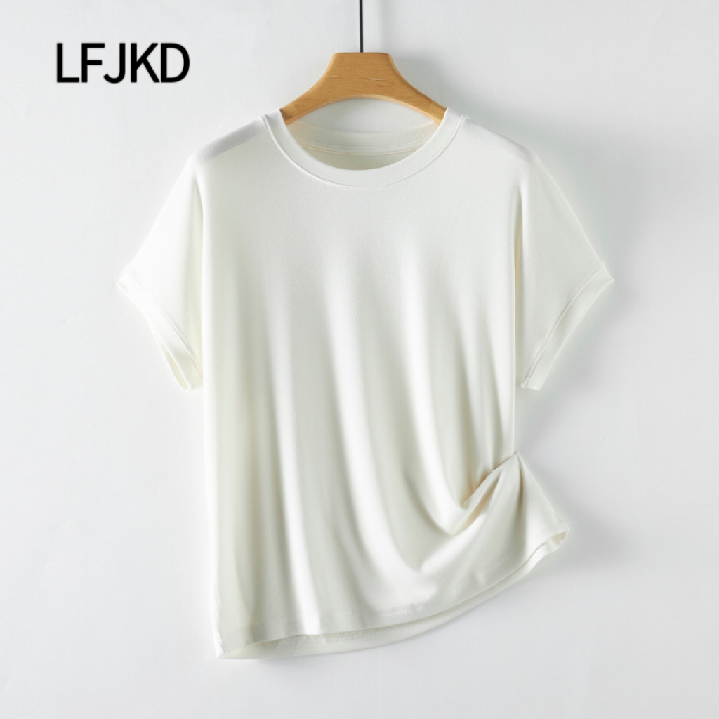 K2348 Korean style small fresh pure cotton short-sleeved T-shirt women 2025 summer new loose slimming versatile tops sweet girl
