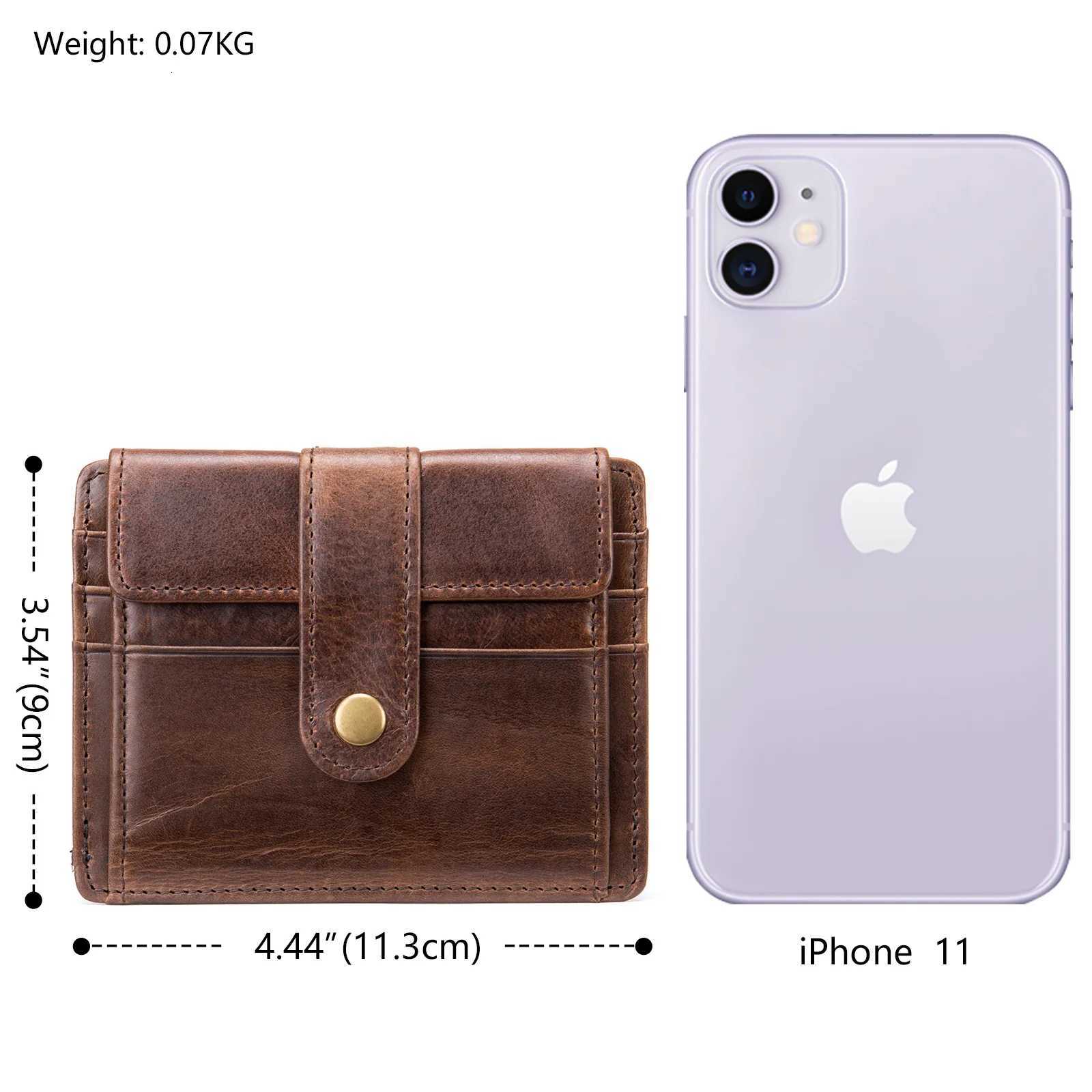 100 Genuine Leather Wallet For Men Male Vintage Short Small Slim Mens Purse ID Holder With Coin Pocket Money BagL251023