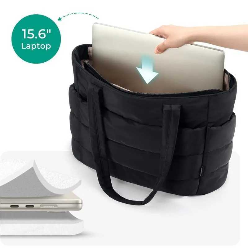 Padded Tote Bag Puffy Large Capacity Handbag Suitable for Travel Beach Gym Portable handbag Shopping Multiple Pockets Mummy BagsL251023