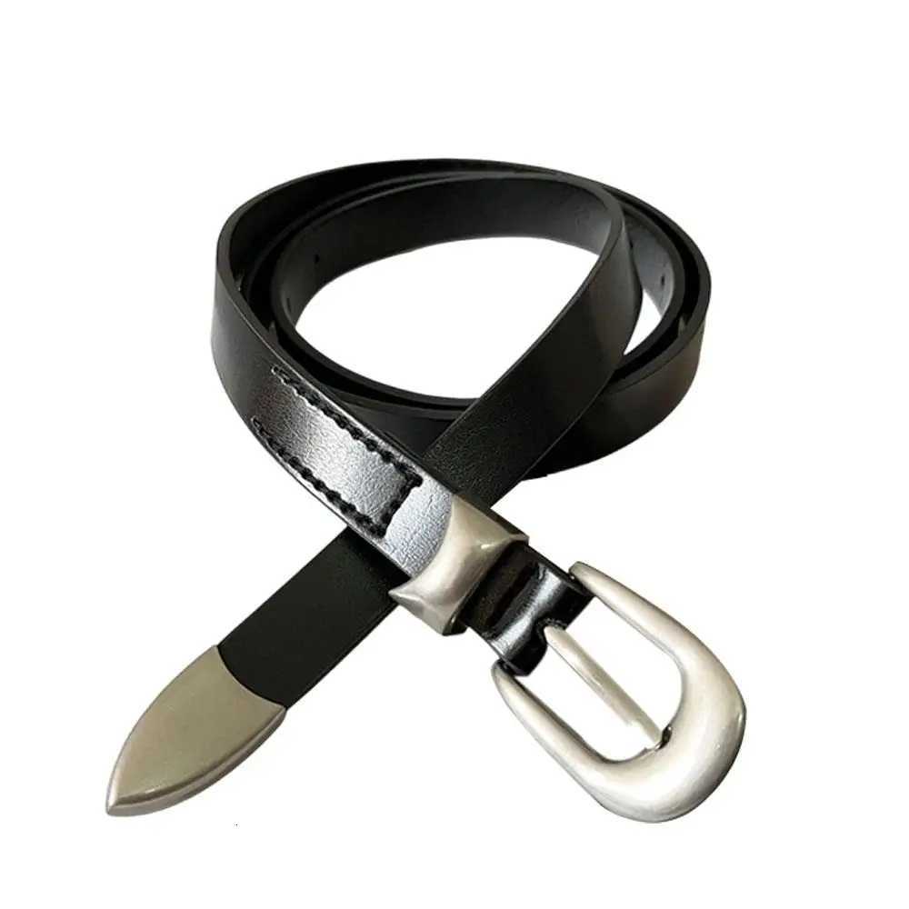 Retro Womens Casual Leather Belt Business Mens Belts Versatile Simple Fits Jeans Belts Alloy Waistband Lady Slim Skirt BeltXJ251023
