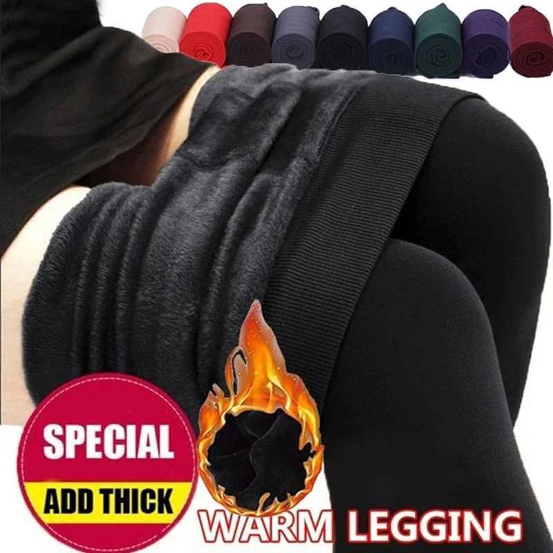 Winter Leggings Knitting Velvet Casual Legging High Elastic Ladys Warm Pants Skinny Pants for Women Polar PantyhoseT251023