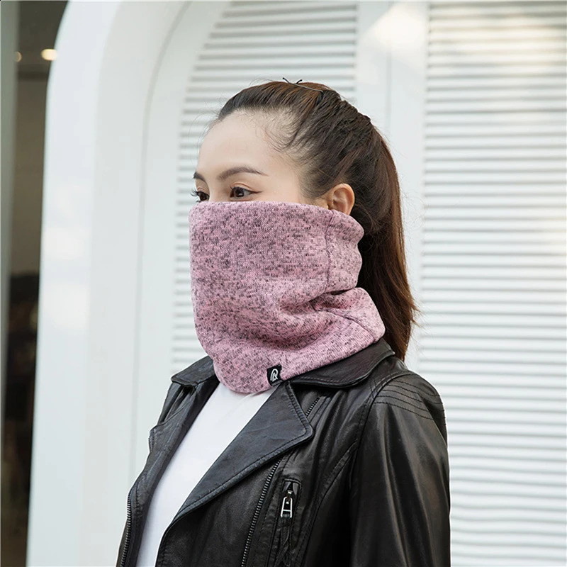 Plain Knitted Veil Ring Scarf Men Women Autumn Winter Neckerchief Outdoor Cycling Windproof Warm Muffler Collar Dualpurpose 251020