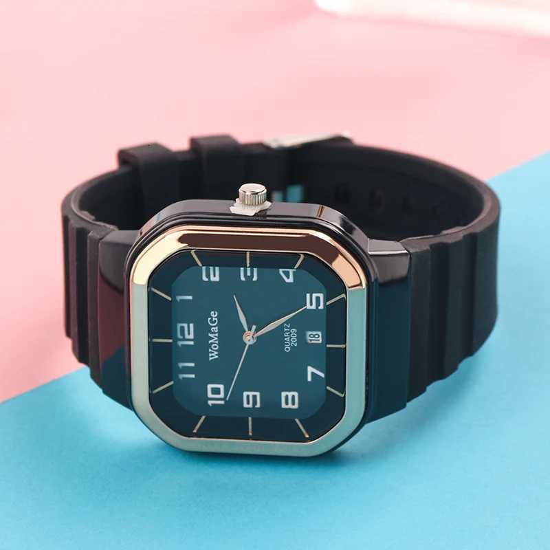 Womens Watch Simple Silicone Strap Womage Fashion Quartz Rectangle Dial Watches Ladies Casual Female Clock montre femme saatiL251023