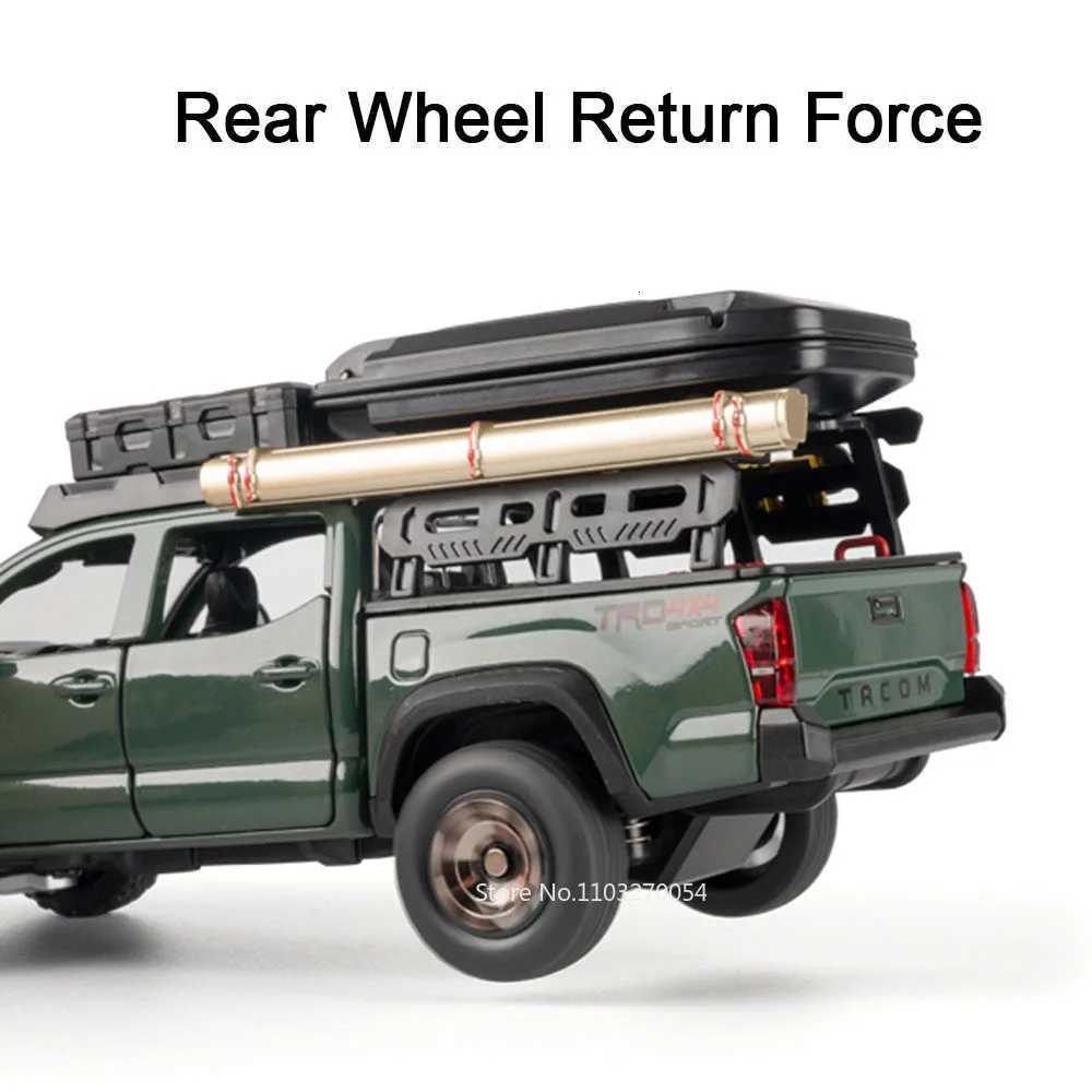 Scale 132 Tacoma Prado Car Toys Alloy Diecast Model Doors Opened Sound Light Pull Back Miniature Vehices for Toddler Kids GiftsT251023