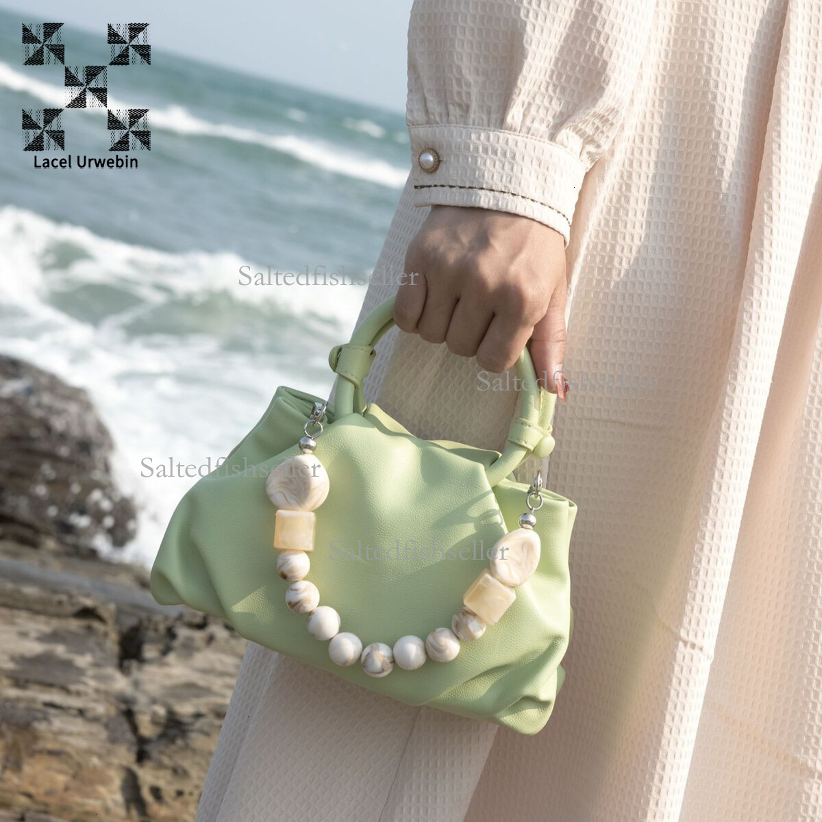 Lacel Urwebin Designer Soft Leather Cloud Duo Handbag Trendy Fashion Elegant Women's Commuting Leisure Single Shoulder Crossbody Bag Luxury Busin