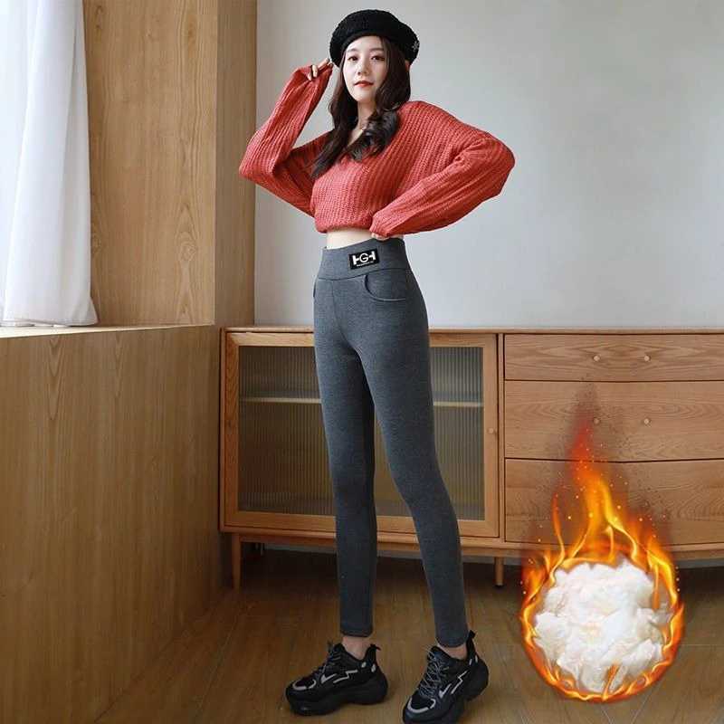 Womens Fleece Lined Thermal Leggings Winter Warm Tights NoSlip Waistband Outdoor Streetwear Yoga Pants High Density PlushT251023