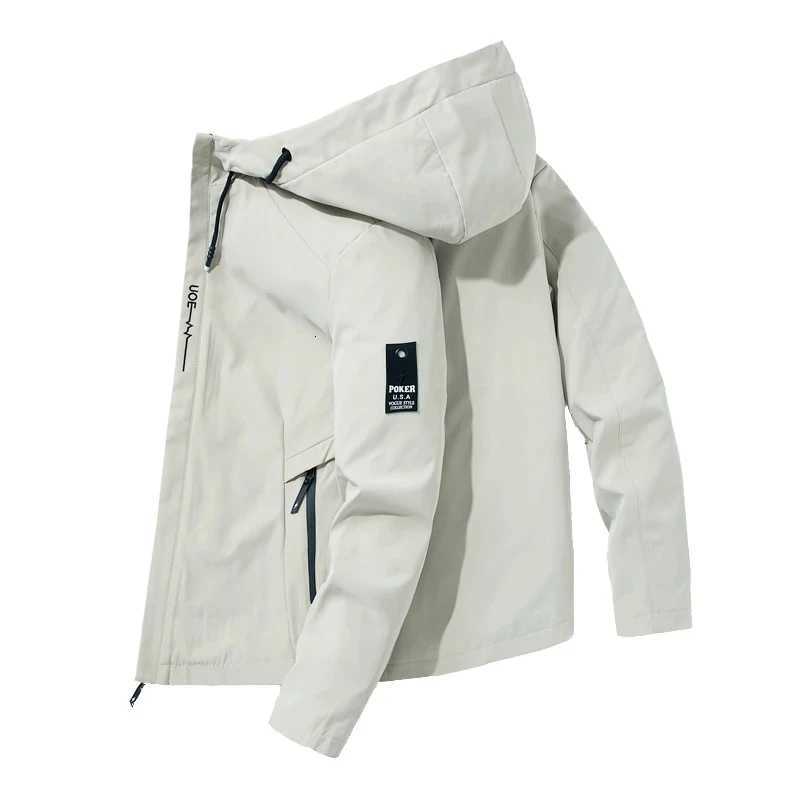 Autumn and Winter Mens Hooded Jacket Womens Waterproof Windbreaker Outdoor Fishing Fourseason Mountaineering Clothing Trend W251023