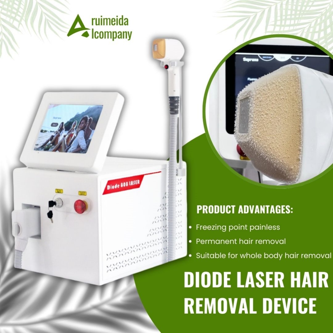 Diode Laser 808nm Hair Removal Machine Alexandrit Permanent Removal 3 Wavelengths Cooling Head Painless Laser Epilator NEW