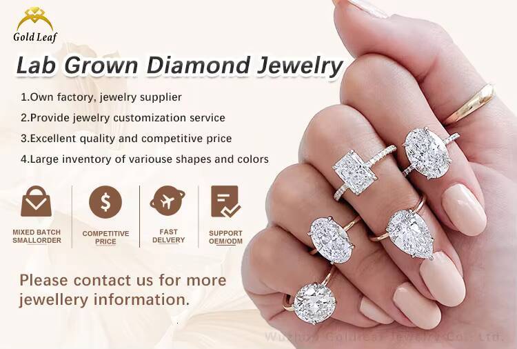 Customized Fine Jewelry 10K 14K 18K Gold Wedding Ring 05CT 3CT Marquise Cut D VVS Lab Grown Diamond Ring Engagement for Women