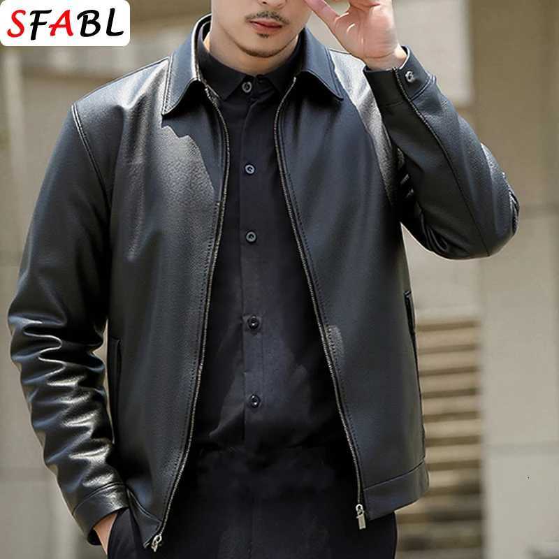 Autumn Mens Leather Jacket Casual Windbreak PU Leather Coat New Vintage Motorcycle Fashion PU Leather Jacket Coats Men Black W251023
