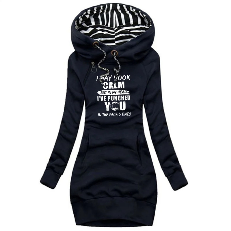 Autumn and Winter Women Dresses Fashion Long Sleeve Hoodie Dress Casual Hooded for Pullover 251022