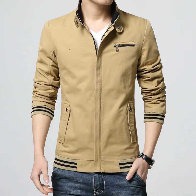 Mens Stand Collar Casual Zipper Jacket Men Bomber Jacket Mens Windbreaker Jacket Male Baseball Jackets Outwear Brand Clothing W251023