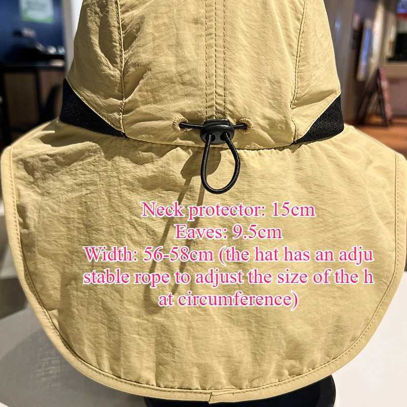 1pc AntiUV Sun Protection New Fisherman Outdoor Hat Thin Hiking Quick Drying Shawl Neck Protector Summer Waterproof Ride UnisexW251023