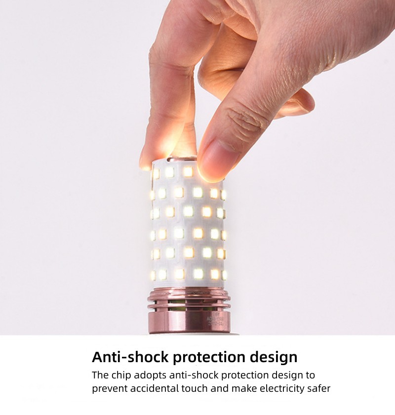 E27 Rose Gold LED Bulb, 12W/16W Aluminum Decorative Lighting for Living Room & Bedroom, Warm/Cool White 220V IP43 LED Bulb2-Rose gold bulb