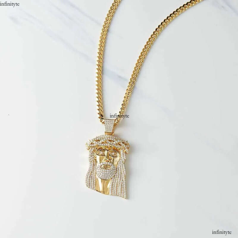 2020 Mens Sier 10k Solid Gold Iced Out Moissanite Hip Hop Jewelry Jesus Piece Charm Pendant for Necklace 111