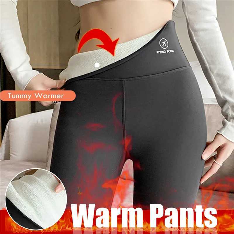 Women Warm Leggings Underwear Waist Pants Fleece Tight Thermal Trousers Casual Cashmere Pants For Women 2024 Autumn WinterT251023