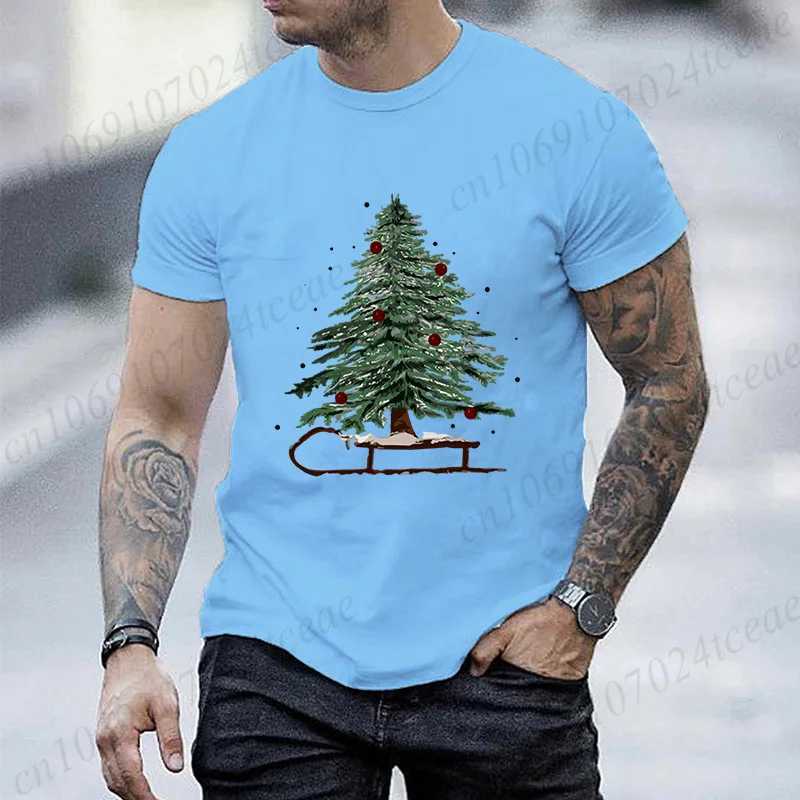 Mens Xmas TeeChristmas Sleigh Graphic T Shirts Women Men Short Sleeve Tee Shirt Clothes Christmas Tree T Shirt Mens ClothingXJ251023