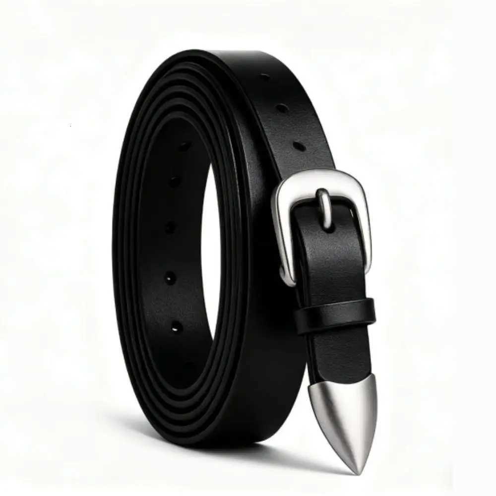 Retro Womens Casual Leather Belt Business Mens Belts Versatile Simple Fits Jeans Belts Alloy Waistband Lady Slim Skirt BeltXJ251023