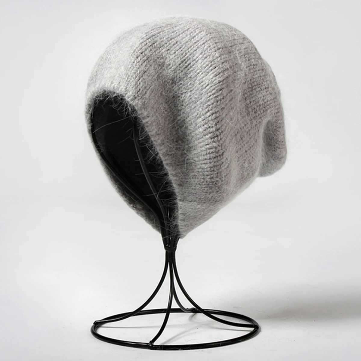 Unisex Soft Thin Rabbit Hair Slouchy Knit Beanie Stocking Winter Warm Candy Color Ski Windproof Hat Plain Fashion Beanie HatW251023