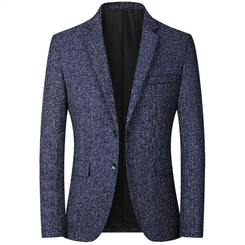 Men Business Social Suit Slim Fit Jacket Black Navy Grey Fashion Simple Homme Wedding Prom Party Dress Blazers Coats 251023