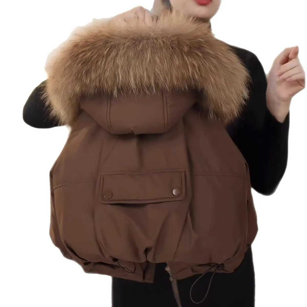 2025 Winter New Boys and Girls Detachable Cotton Liner Thickened Padded Jacket Large Fur Collar Y251023