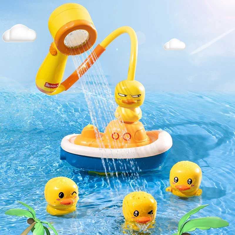 Baby Bath Toys Water Game Pirate Ship Duck Model Faucet Shower Electric Spray For Kids Swimming Bathroom Children Gifts J251023