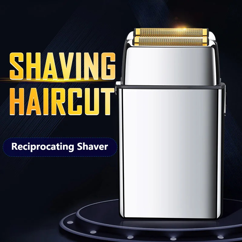 Cordless Metal Rechargeable Hair Beard Electric Shaver For Men Powerful Electric Razor Head Bald Shaving Machine Wet Dry 251018