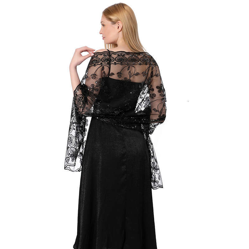 Hot-Selling New Sequin Wedding Evening Dress Cheongsam Bride Bridesmaid Shawl Scarf for Women