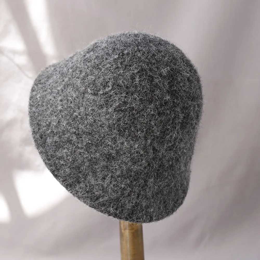 2025 new Autumn Winter Wool Bucket Hat Wen Fashion Vintage Fisherman Hats Versati Spring Felt Hat 6 Foldab hatW251023