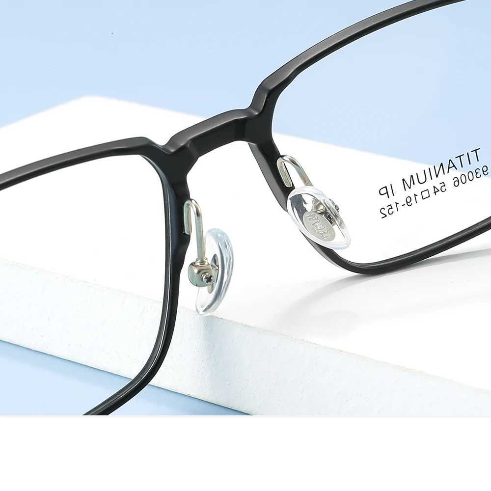 3 In 1 Pure Titanium Full Rim Square Men Glasses Frame With Polarized Clip On Sunglasses And Night Vision Women Eyewear 93006W251023