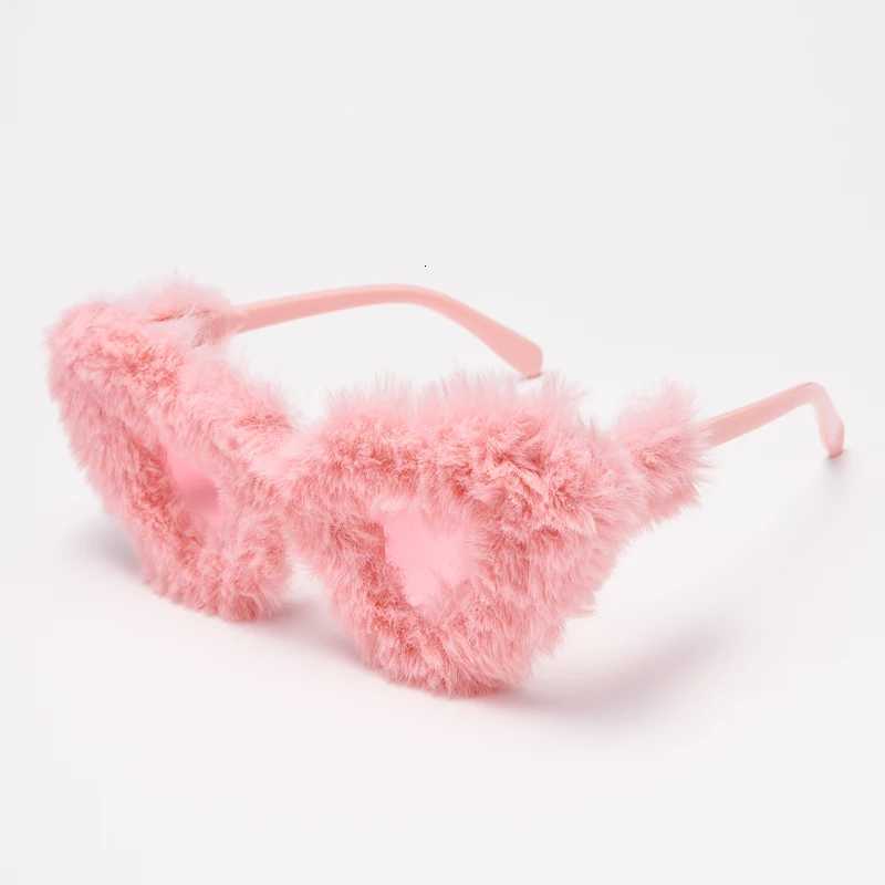 Trendy Cat Eye Sunglasses Women Men Soft Fur Velvet Kardashan Sun Glasses Ladies UV400 Shades Punk Handmade Eyewear For PartyW251023